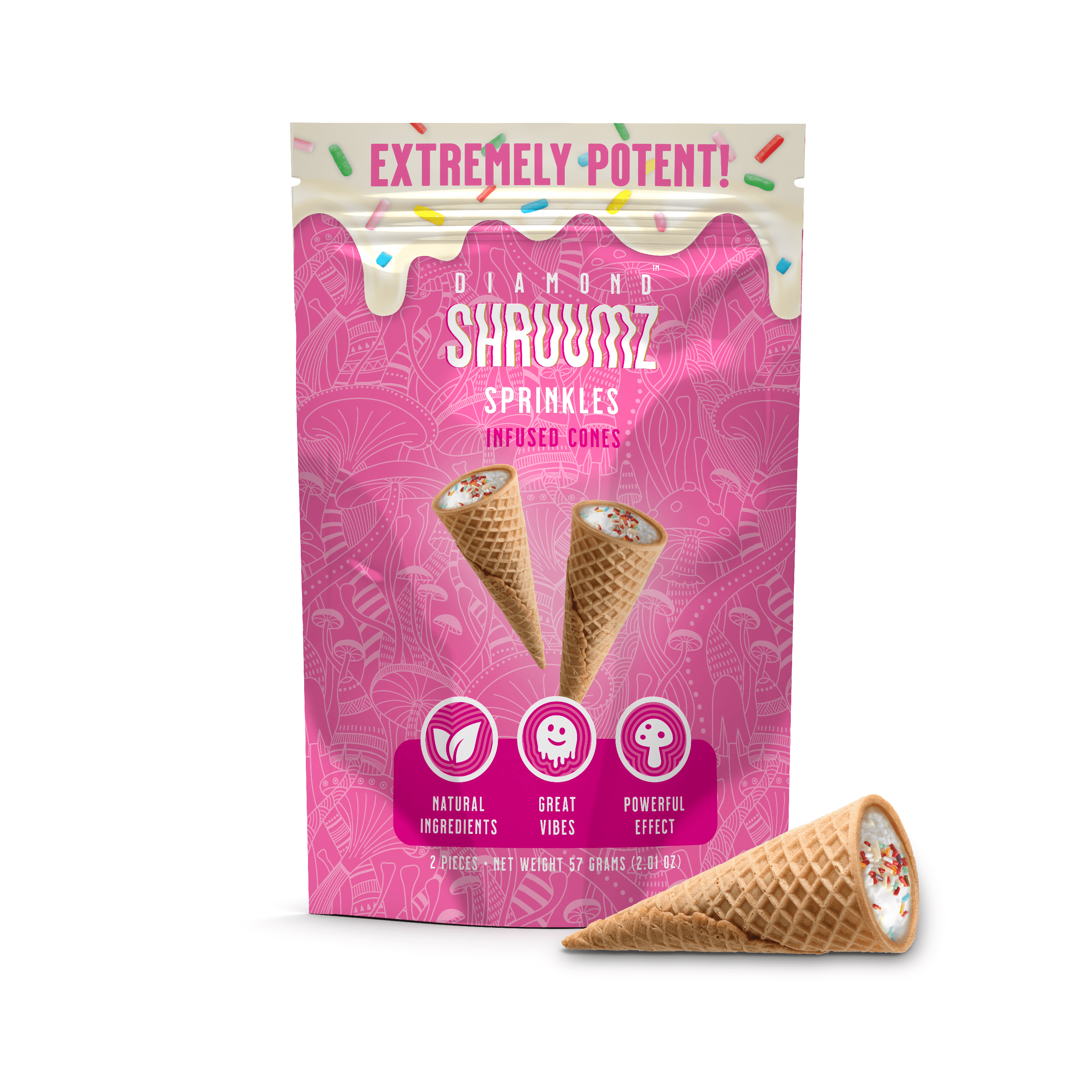 Diamond Shruumz Cones | Sprinkles