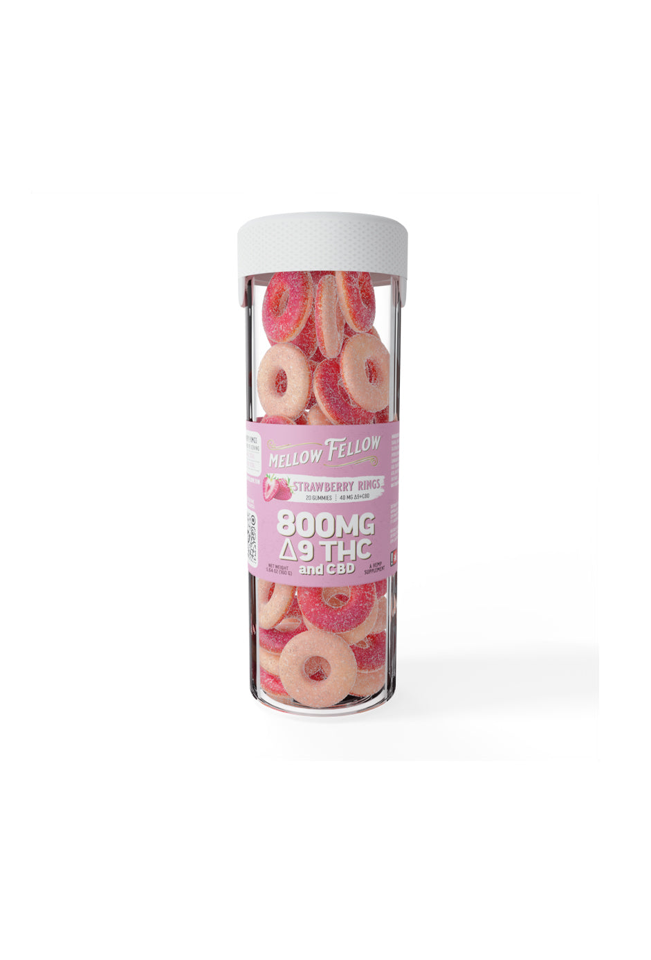 Delta 9 Gummies - Strawberry Rings Jar