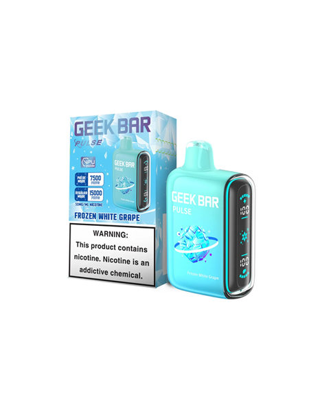 Geek Bar Pulse Vape | Frozen White Grape - Lou Square Geek Bar Pulse Vape | Frozen White Grape - Lou Square