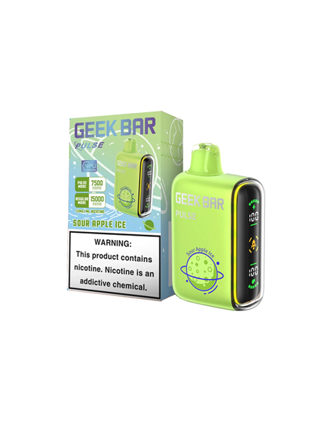 Geek Bar Pulse - Sour Apple Ice Vapes - Lou Square Geek Bar Pulse - Sour Apple Ice Vapes - Lou Square