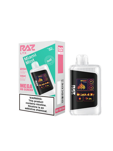 Miami Mint Raz Vape Flavor RAZ LTX Miami Mint - RAZ TN9000 Miami Mint Raz Vape Flavor RAZ LTX Miami Mint - RAZ TN9000
